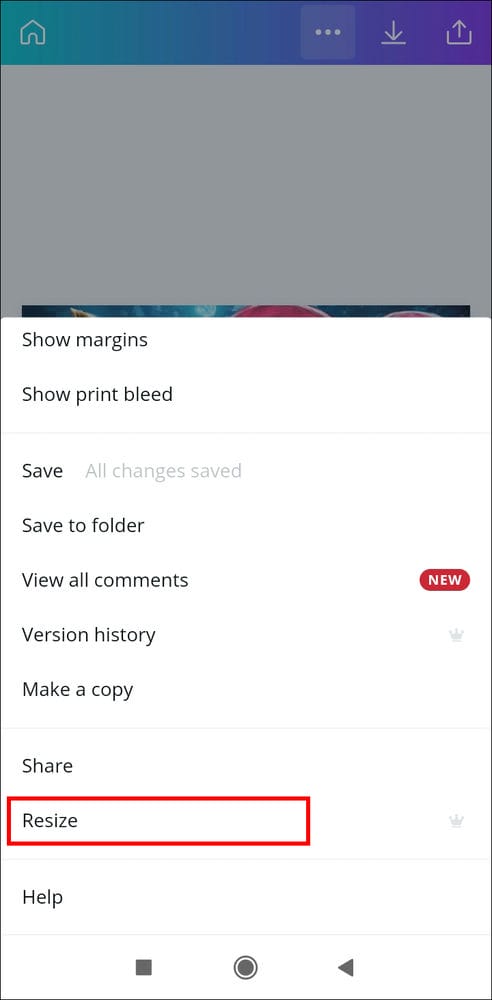 كيفية تغيير الأبعاد في Canva 15 Screenshot 2021 05 13 08 56 53 090 com.canva .editor كيفية تغيير الأبعاد في Canva