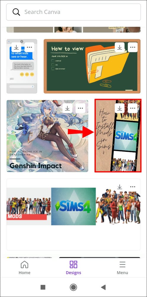 كيفية تغيير الأبعاد في Canva 28 Screenshot 2021 05 13 09 29 32 213 com.canva .editor كيفية تغيير الأبعاد في Canva