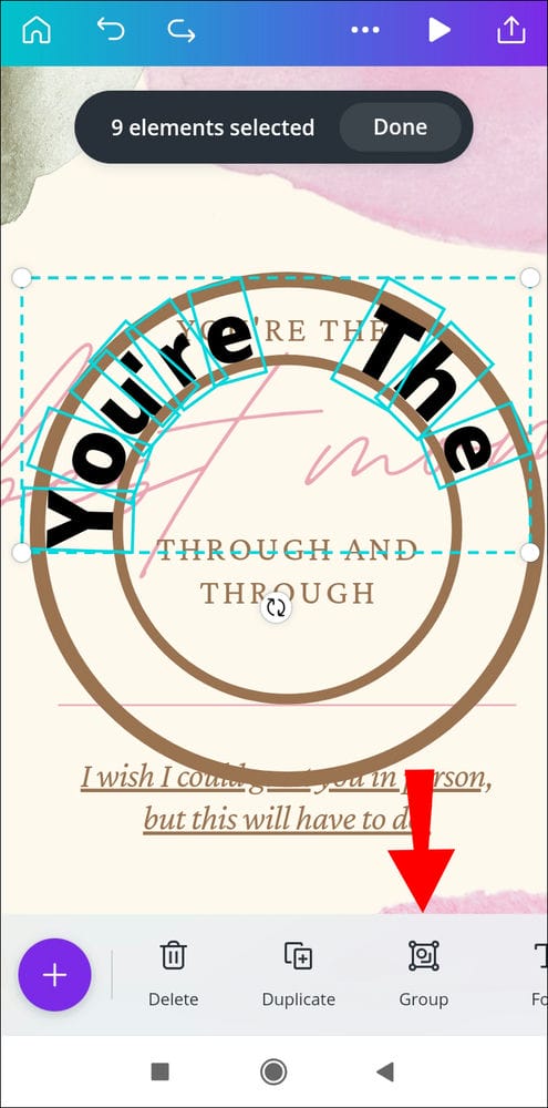 كيفية عمل النص المنحني في Canva 21 Screenshot 2021 05 19 00 43 37 426 com.canva .editor كيفية عمل النص المنحني في Canva