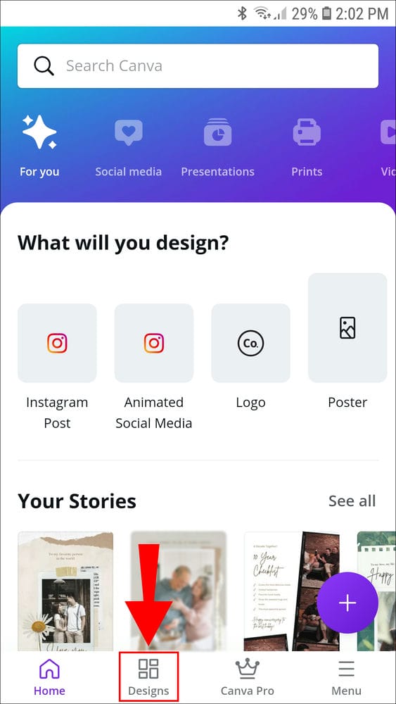 Screenshot 20210805 140254 Canva كيفية التغيير إلى الوضع الأفقي في Canva