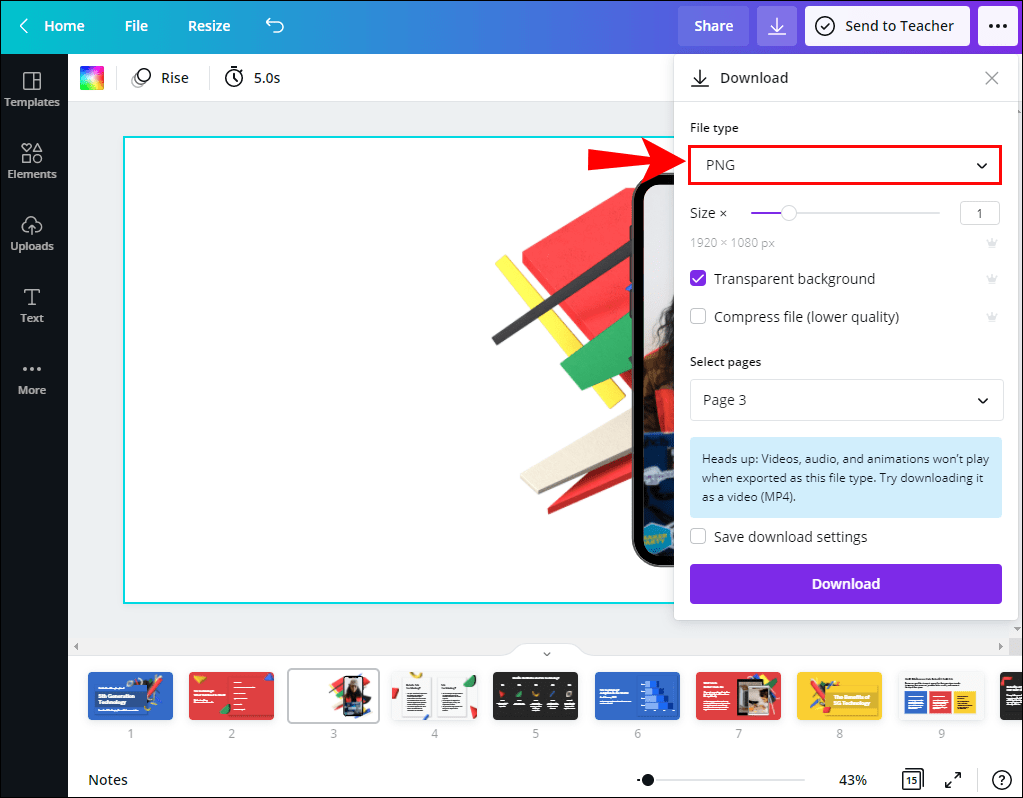 Screenshot 5 36 كيفية جعل الخلفية شفافة في Canva