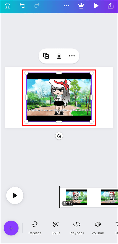 and tap كيفية إزالة الصوت من الفيديو في Canva