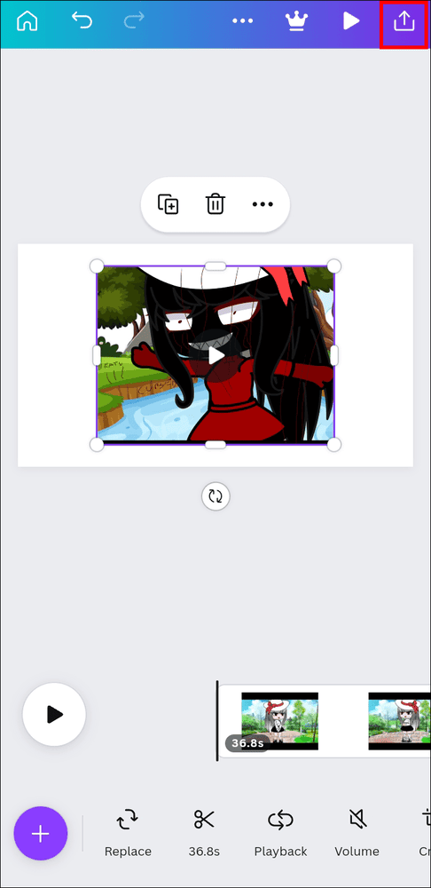 and upload1 كيفية إزالة الصوت من الفيديو في Canva