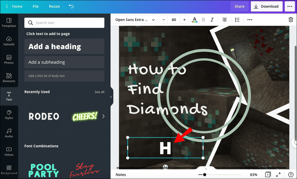 كيفية عمل النص المنحني في Canva 27 anydesk00012 كيفية عمل النص المنحني في Canva