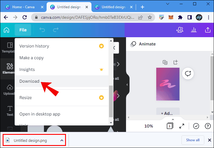 كيفية عمل خلفية متدرجة الألوان في Canva 28 down finish كيفية عمل خلفية متدرجة الألوان في Canva