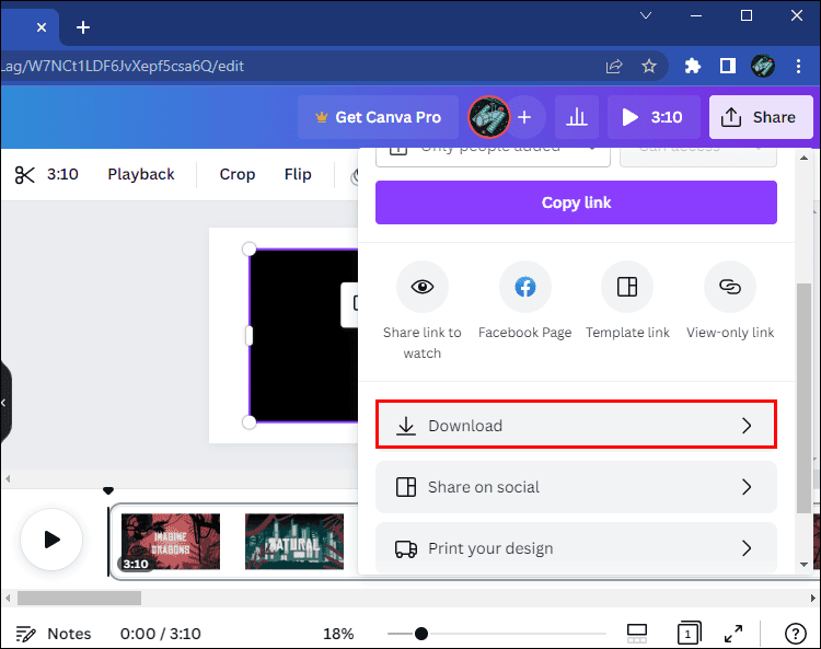 download1 2 كيفية إزالة الصوت من الفيديو في Canva