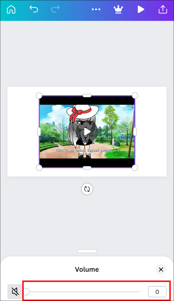 drag vol. كيفية إزالة الصوت من الفيديو في Canva