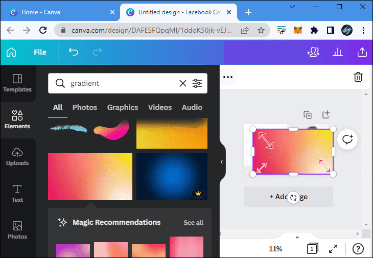 كيفية عمل خلفية متدرجة الألوان في Canva 10 final 10 كيفية عمل خلفية متدرجة الألوان في Canva