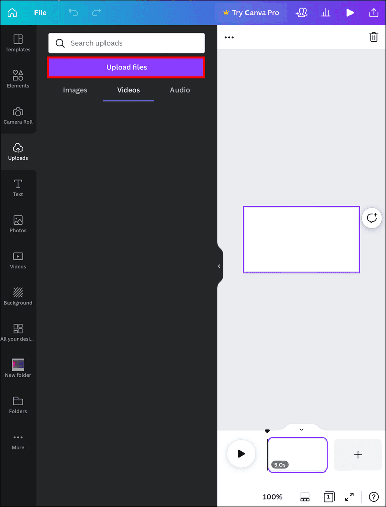 iupload كيفية إزالة الصوت من الفيديو في Canva
