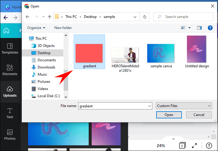 كيفية عمل خلفية متدرجة الألوان في Canva 90 p5 1 كيفية عمل خلفية متدرجة الألوان في Canva