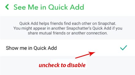 quick add كيف أعرف إذا كان شخص ما يسجل قصتك على سناب شات