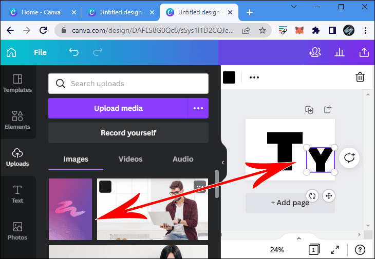 كيفية عمل خلفية متدرجة الألوان في Canva 35 r7 كيفية عمل خلفية متدرجة الألوان في Canva