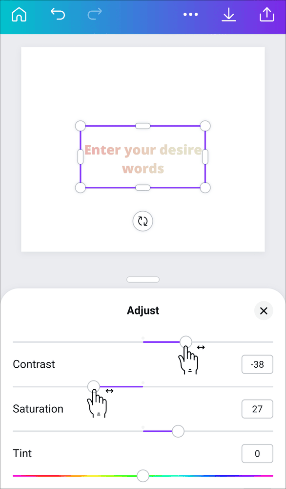 كيفية عمل خلفية متدرجة الألوان في Canva 76 veee. كيفية عمل خلفية متدرجة الألوان في Canva
