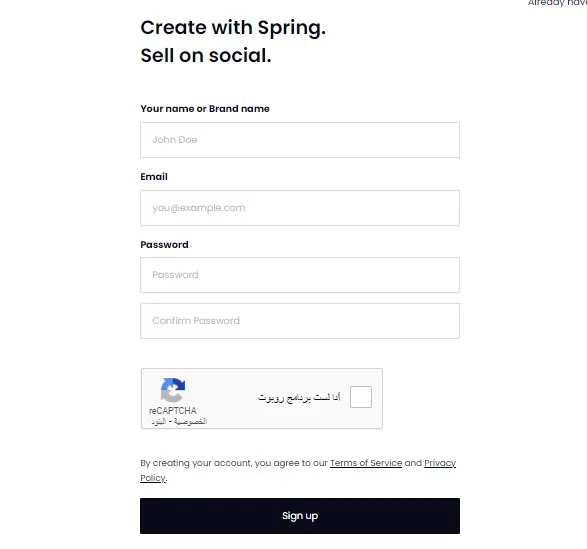 register for Teespring