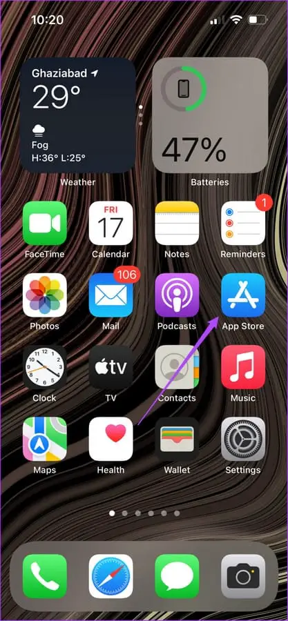 open app store in iphpne 7 meilleures solutions pour l'écran noir pendant un appel vidéo WhatsApp sur iPhone