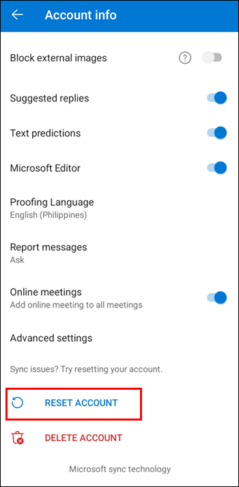 كيفية تغيير البريد الالكتروني في Outlook 29 reset 3 كيفية تغيير البريد الالكتروني في Outlook