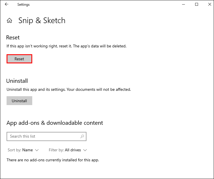 Comment réparer la touche Shift S de Windows qui ne fonctionne pas 12 reset1 2 Comment réparer la touche Shift S de Windows qui ne fonctionne pas