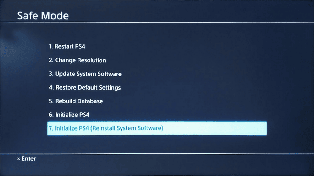 قم بتشغيل ps4 في الوضع الآمن
