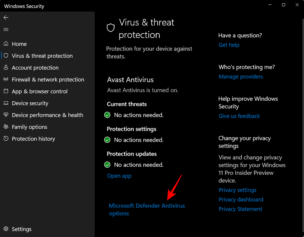 طرق إيقاف تشغيل الحماية من الفيروسات Defender في أمان ويندوز 74 rurn off antivirus win 11 77 طرق إيقاف تشغيل الحماية من الفيروسات Defender في أمان ويندوز