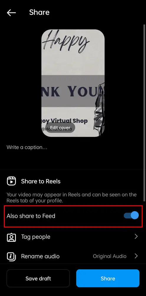 share to feed 1 Bir Facebook Gönderisi Instagram'da Nasıl Paylaşılır?