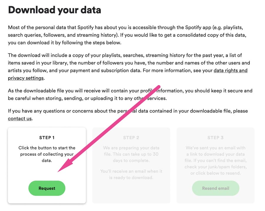 spotify download your data step 2 Comment voir et effacer l'historique d'écoute de Spotify