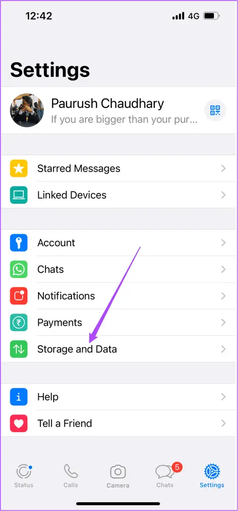 storage and data settings whatsapp 7 meilleures solutions pour l'écran noir pendant un appel vidéo WhatsApp sur iPhone