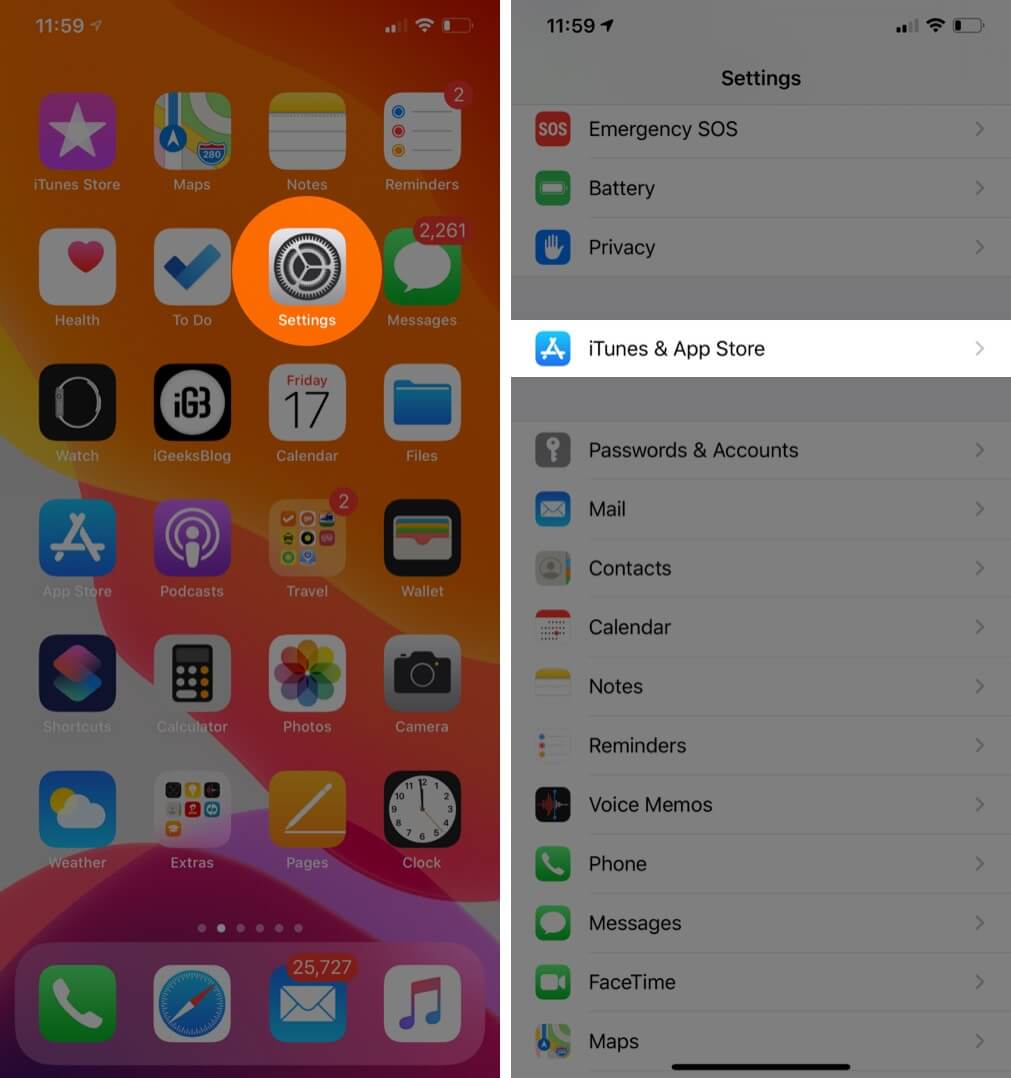 تعذر تثبيت تحديث التطبيقات على جهاز الآيفون