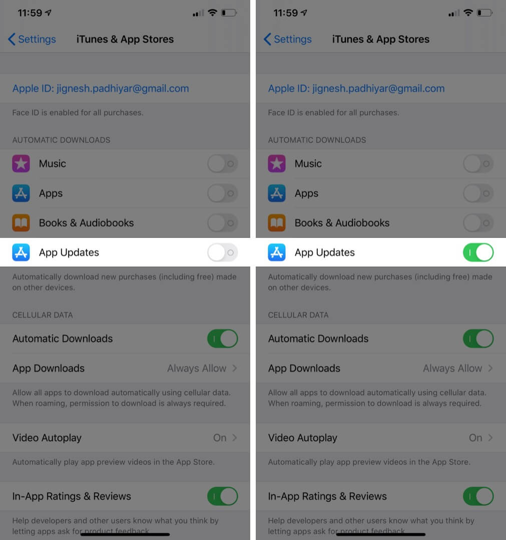 تعذر تثبيت تحديث التطبيقات على جهاز الآيفون