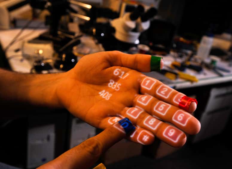 Transforming your hand into a phone keyboard with AR technology