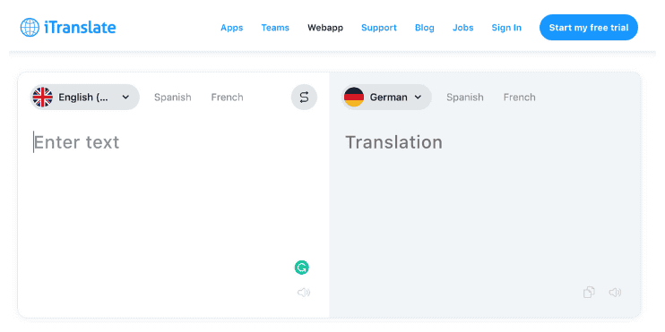 iTranslate أفضل مواقع ترجمة صورة إلى نص