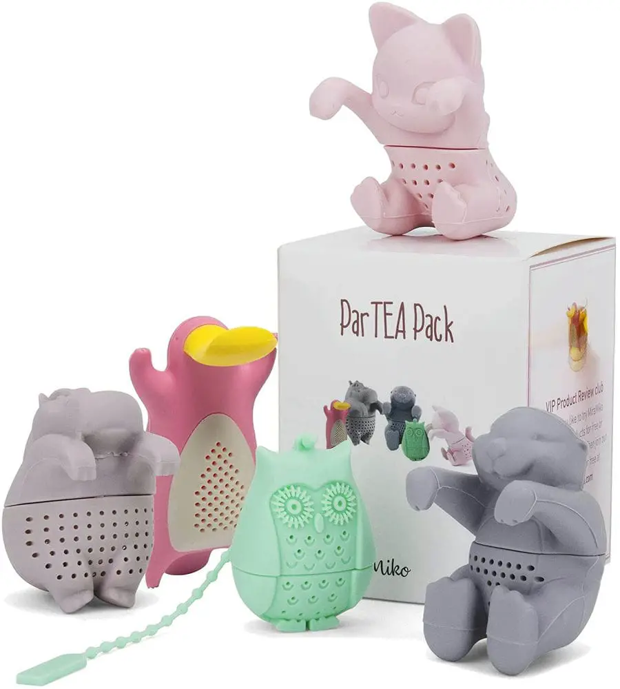 Tea Infuser Set for Loose Tea – Get the Cute Animal Tea strainer ParTea Pack for More Enjoyable Tea Times with Friends and Family, 5-pack, Multi Color Tea Steepers