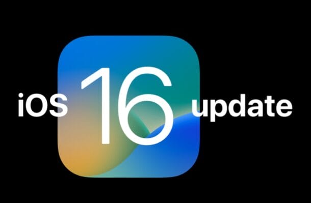 تحديث برنامج iOS 16.1.2