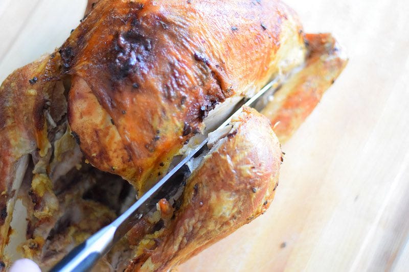 طريقة تقطيع الديك الرومي المشوي خطوة بخطوة 19 ساق تركيا