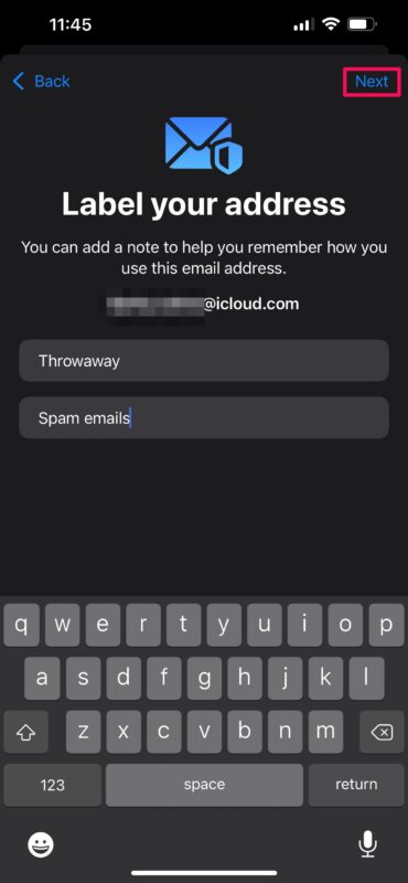 طريقة استخدام Hide My Email for Signups from آيفون