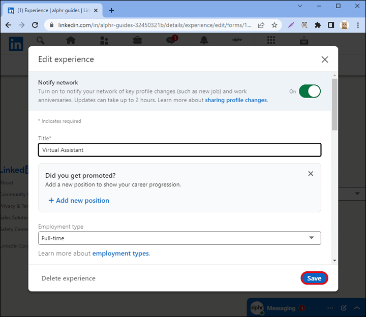 Linkedin CV Ekleme: Nasıl yayınlayabilirsiniz? 9 Profilinizi güncellemek için mavi "Kaydet" düğmesine tıklayın.