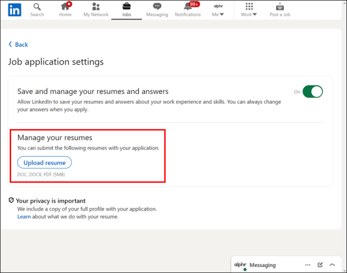 Linkedin CV Ekleme: Nasıl yayınlayabilirsiniz? 24 Sonraki sayfada "Özgeçmişlerinizi Yönetin" başlığı altında yüklediğiniz özgeçmişleri göreceksiniz.