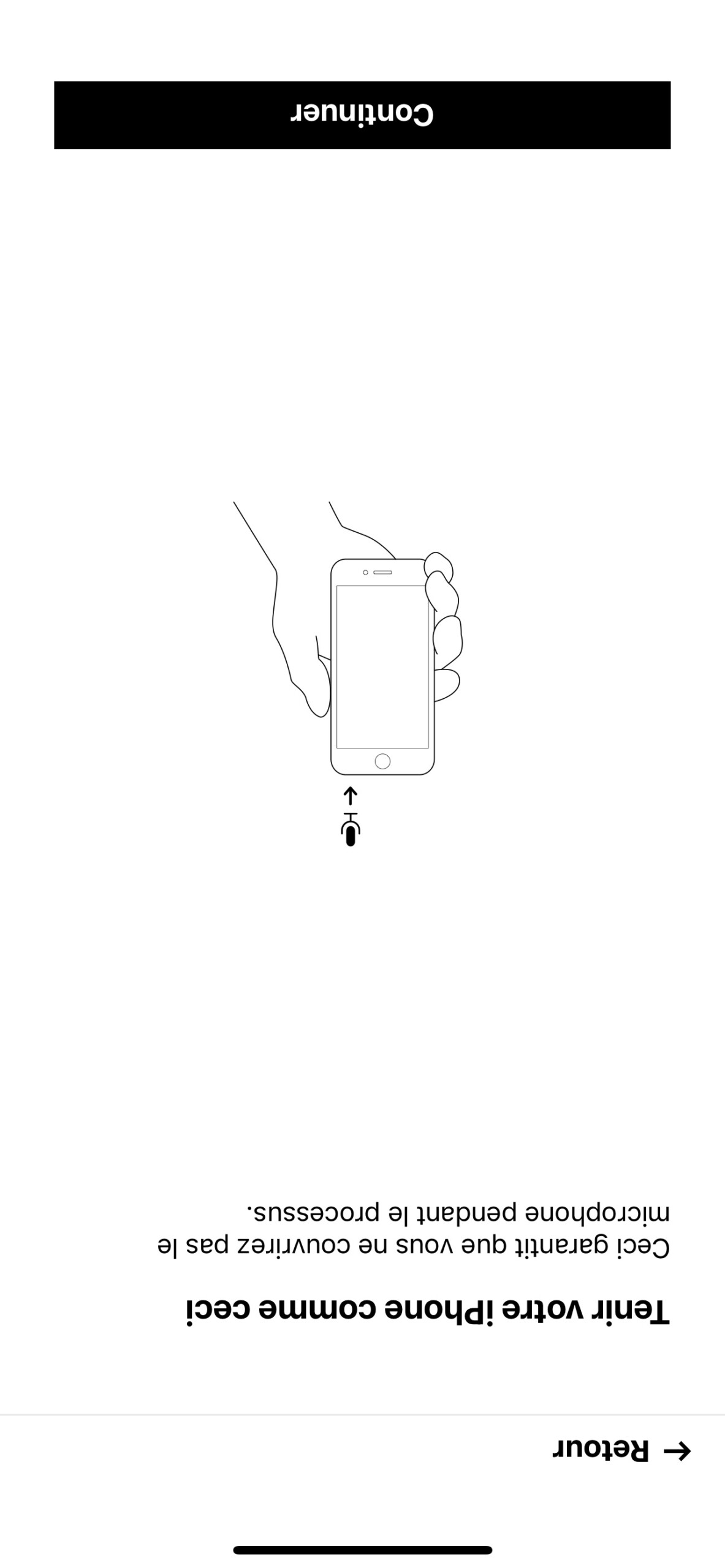 Il faut alors déplacer l'iPhone partout dans l'espace.