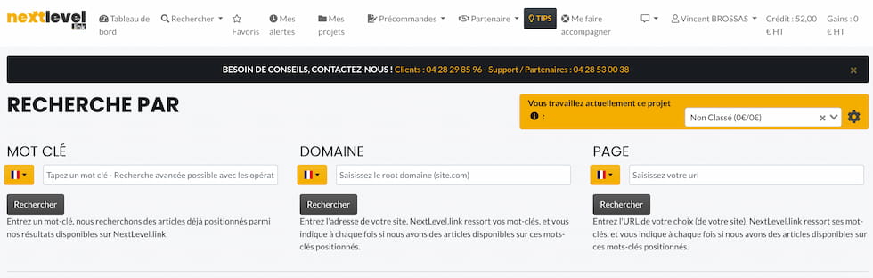nextlevel.link netlinking platform