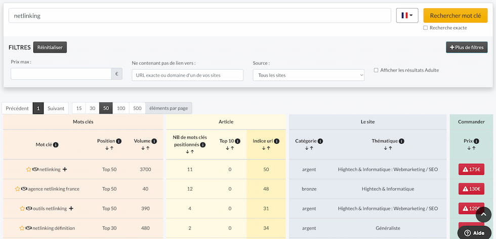 search nextlevel page