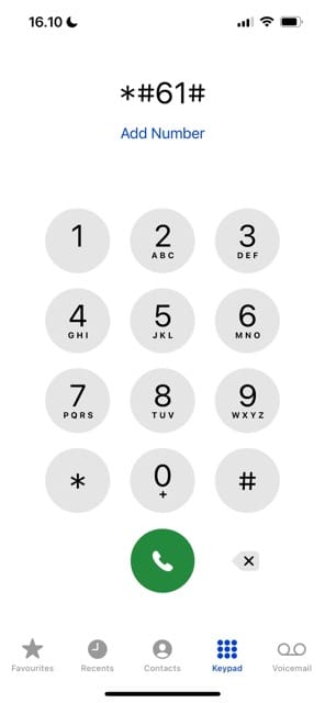 Access call forwarding number on iPhone