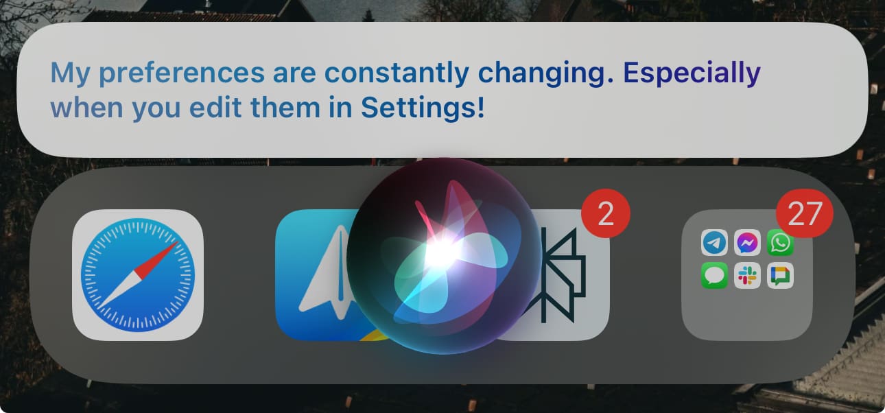 Questions personnalisées à Siri