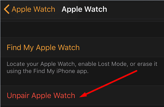 dissocier apple watch de l'iphone